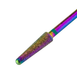 Frez diamentowy Unicorn tęczowy stożek zaokrąglony zielony Nr 7