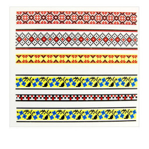 Naklejki wodne do paznokci arkusz 7 x 6,5 cm na 10 palców Nr c075