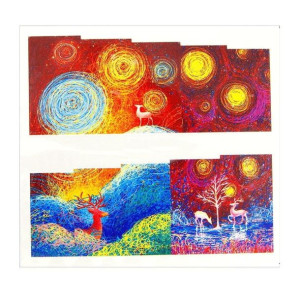 Naklejki wodne do paznokci arkusz 7 x 6,5 cm na 10 palców Nr c088