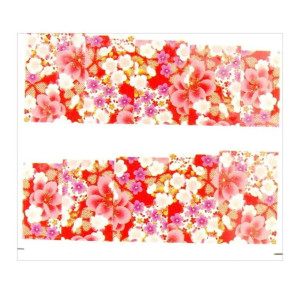 Naklejki wodne do paznokci arkusz  6,5 x 5,5 cm na 10 palców yb Nr 592