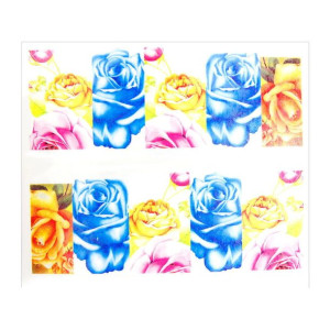 Naklejki wodne do paznokci arkusz  6,5 x 5,5 cm na 10 palców yb Nr 324