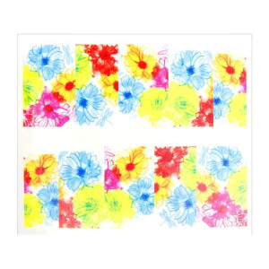 Naklejki wodne do paznokci arkusz  6,5 x 5,5 cm na 10 palców yb Nr 319