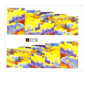 Naklejki wodne do paznokci arkusz  6,5 x 5,5 cm na 10 palców a Nr 174