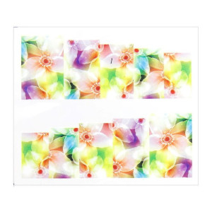 Naklejki wodne do paznokci arkusz  6,5 x 5,5 cm na 10 palców a Nr 167