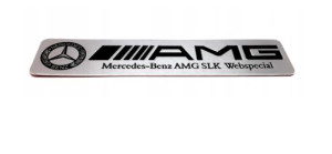 AMG emblemat LISTWA logo nowy SREBRNY zamiennik