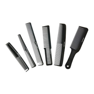 Komplet 6 profesjonalnych grzebieni z serii fox barber expert