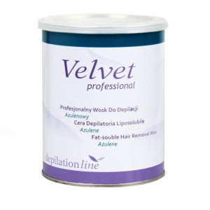 Velvet professional wosk do depilacji puszka 800 ml azulen