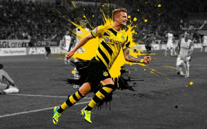 Fototapeta piłka nożna Borussia Dortmund II - 2,6 x 2 m - winylowa