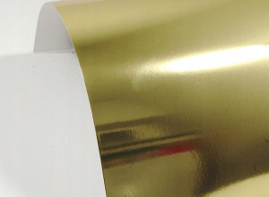 [ MB/C 1-3 ] Papier ozdobny lustro Mirror 225g złoty 10A5 / al *   Papier M