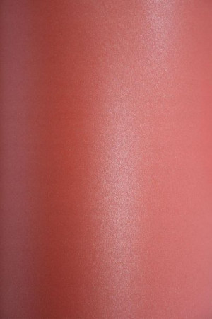 [ MF.15 ] Papier perłowy Aster Metallic 120g czerwony 100A4 / al *   Papier