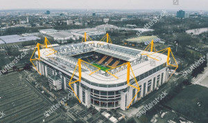 Fototapeta piłka nożna Borussia Dortmund III - 3,5 x 2 m - winylowa