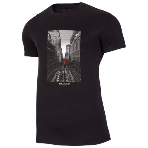 T-shirt Męski 4f H4z20-tsm020 Głęboka Czerń