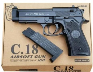 PISTOLET NA KULKI Metalowy BERETTA Replika 6 mm