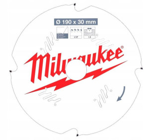 Milwaukee tarcza piła do cementu 190mm 30mm 4z
