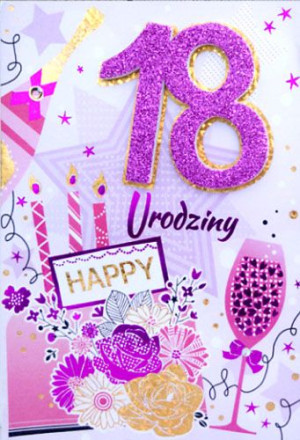 Kartka z okazji 18 urodzin PUP12