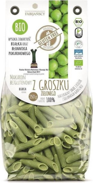 Makaron (z Groszku Zielonego) Rurka Penne Bezglutenowy Bio 250 G - Fabijańs