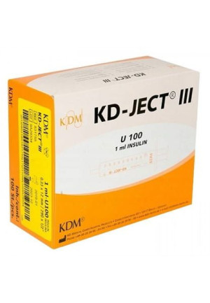 Strzykawka insulinowa KD JECT III 0,5ml U100 100 szt