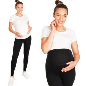 Legginsy Ciążowe Legginsy Z Panelem Czarne