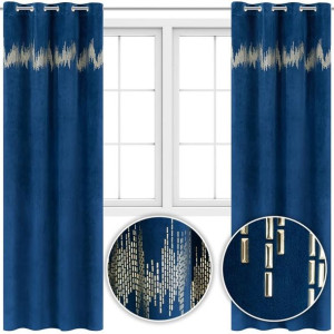 Zaslony welurowe ecg złoto 140x230 Tasma