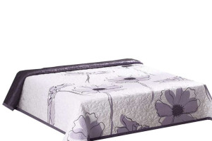 Narzuta Eurofirany Elva Kremowy + Fioletowy 170x210
