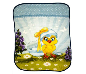 Koc Akryl Dziecięcy 04 Cute Chick Kurczak 100x120