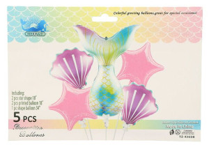 Balony Zestaw Mermaid Syrenka 5szt