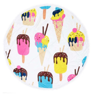 Ręcznik Koc 150 cm Okrągły Plażowy Boho 02