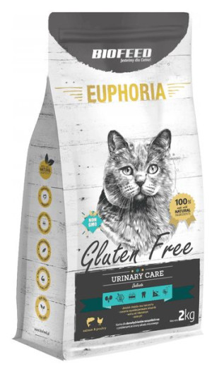 BIOFEED EUPHORIA ANTI HAIRBALL Gluten Free karma dla kotów z drobiem i łoso