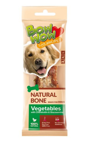 BOW WOW Kości naturalne z warzywami & glukozaminą i chondroityną [BW395RD]