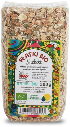 Płatki 5 Zbóż Bio 300 G - Babalscy