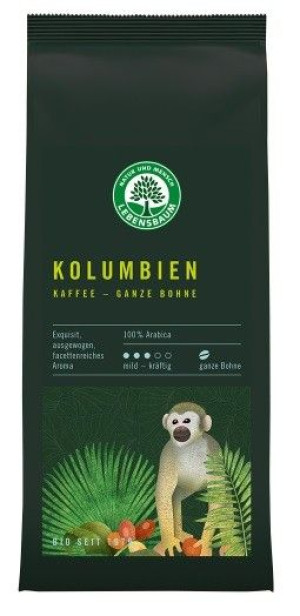 Kawa Ziarnista Arabica Kolumbia Bio 250 G - Lebensbaum