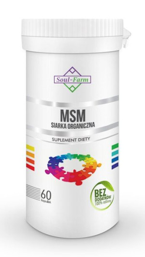 Msm Siarka Organiczna 650 Mg 60 Kapsułek - Soul Farm