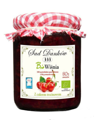 Wiśnia 80% Z Cukrem Trzcinowym Bio 270 G - Sad Danków