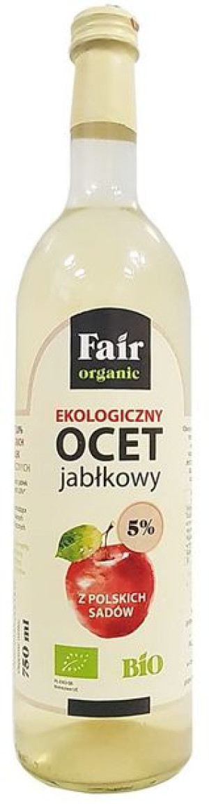 Ocet Jabłkowy Niefiltrowany 5 % Bio 750 Ml - Fair Organic
