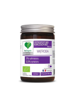 Ostropest + Karczoch Ekstrakt Bio 50 Kapsułek (400 Mg) - Be Organic