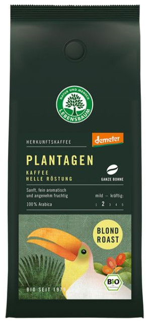 Kawa Ziarnista Arabica Jasnopalona 100 % Blond Roast Demeter Bio 250 G - Le