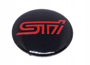 SUBARU STI emblemat naklejka na kołpak 56 mm
