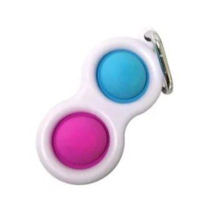 Brelok antystresowy Simple Dimple Push Pop fioletowo-niebieski