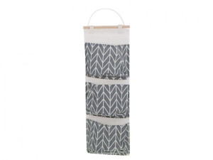 Wiszący organizer worek na zabawki 58x20cm szary