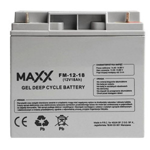 Akumulator Żelowy 12-fm-18 Gel 18ah 12v Szczelny