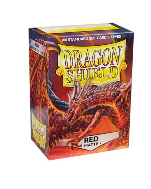 Protektory MATOWE Czerwone 100 szt Dragon Shield koszulki MtG