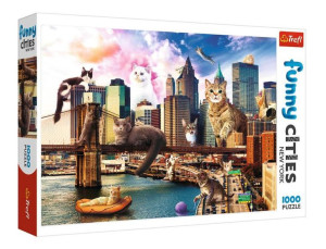 Puzzle 1000 Koty W Nowym Jorku Trefl