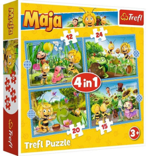 Puzzle 4w1 Przygody Pszczółki Mai Trefl