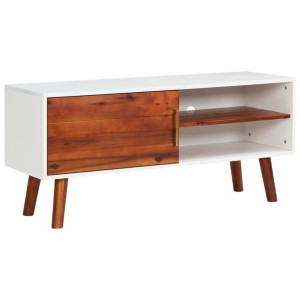 Szafka pod TV, 110x35x50 cm, lite drewno akacjowe i MDF