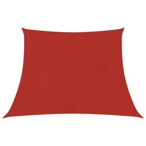 Żagiel przeciwsłoneczny, 160 g/m², czerwony, 4/5x3 m, HDPE