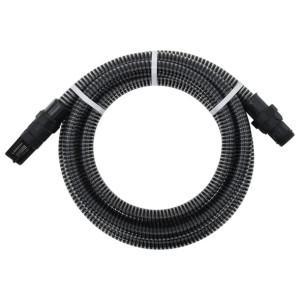 Wąż ssący ze złączami z PVC, 10 m, 22 mm, czarny
