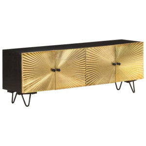 Szafka pod TV, 130x30x45 cm, lite drewno mango