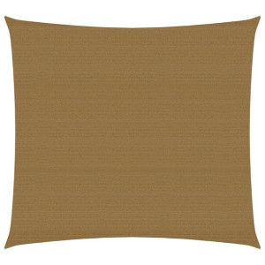 Żagiel przeciwsłoneczny, 160 g/m², kolor taupe, 3x3 m, HDPE