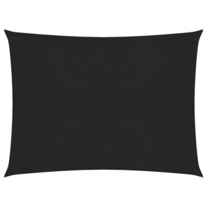 Żagiel przeciwsłoneczny, 160 g/m², czarny, 3x4 m, HDPE