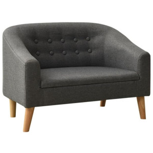 Sofa dla dziecka, szara, obita tkaniną